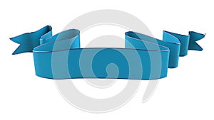 RealisticÃÂ Retro RibbonÃÂ Decorative BannerÃÂ IsoltedÃÂ On White Background photo